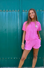 Tee shirt en éponge rose bonbon