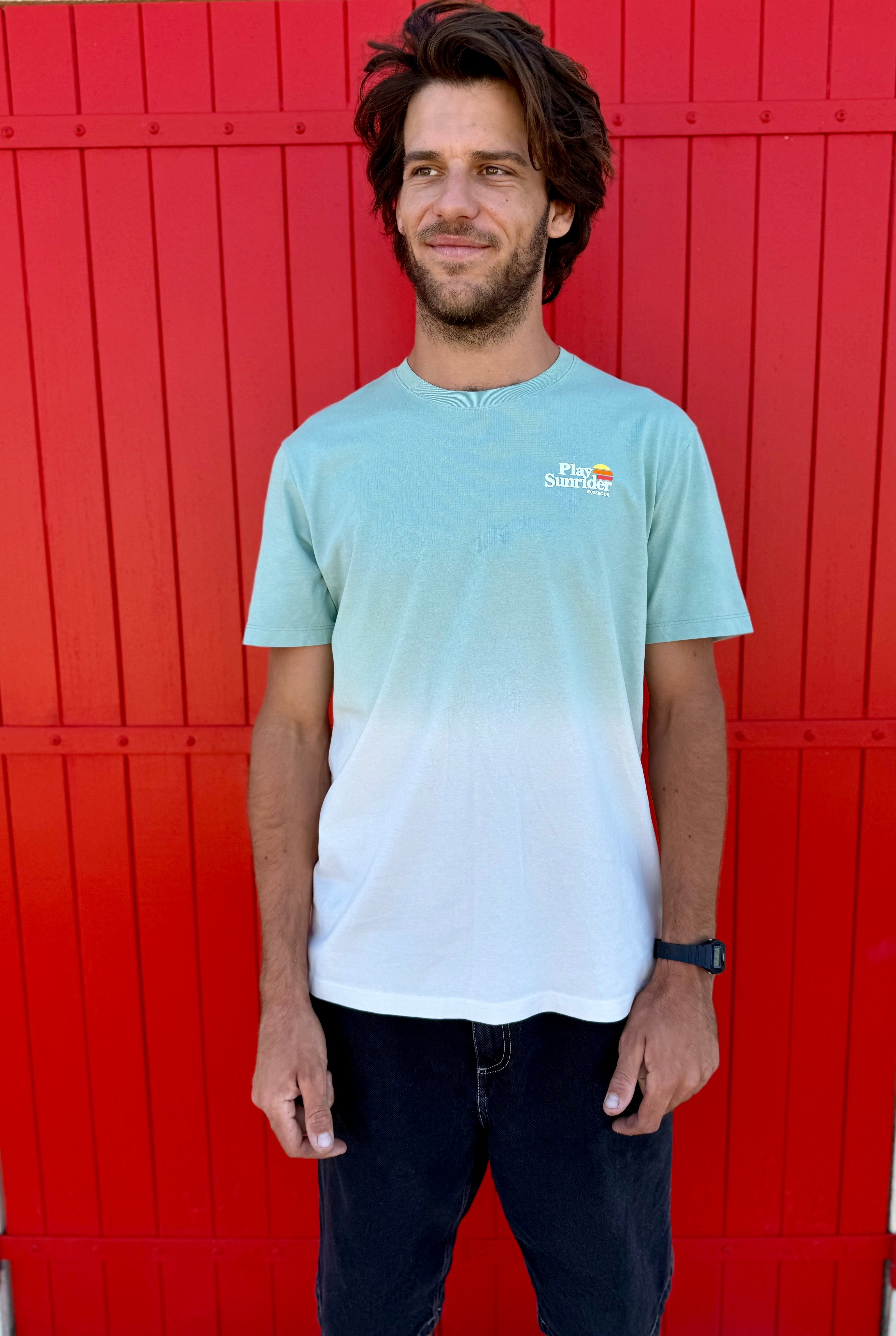 Tee shirt tie and dye vert eau canon!