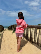 Hoodie rose Hossegor dans le dos