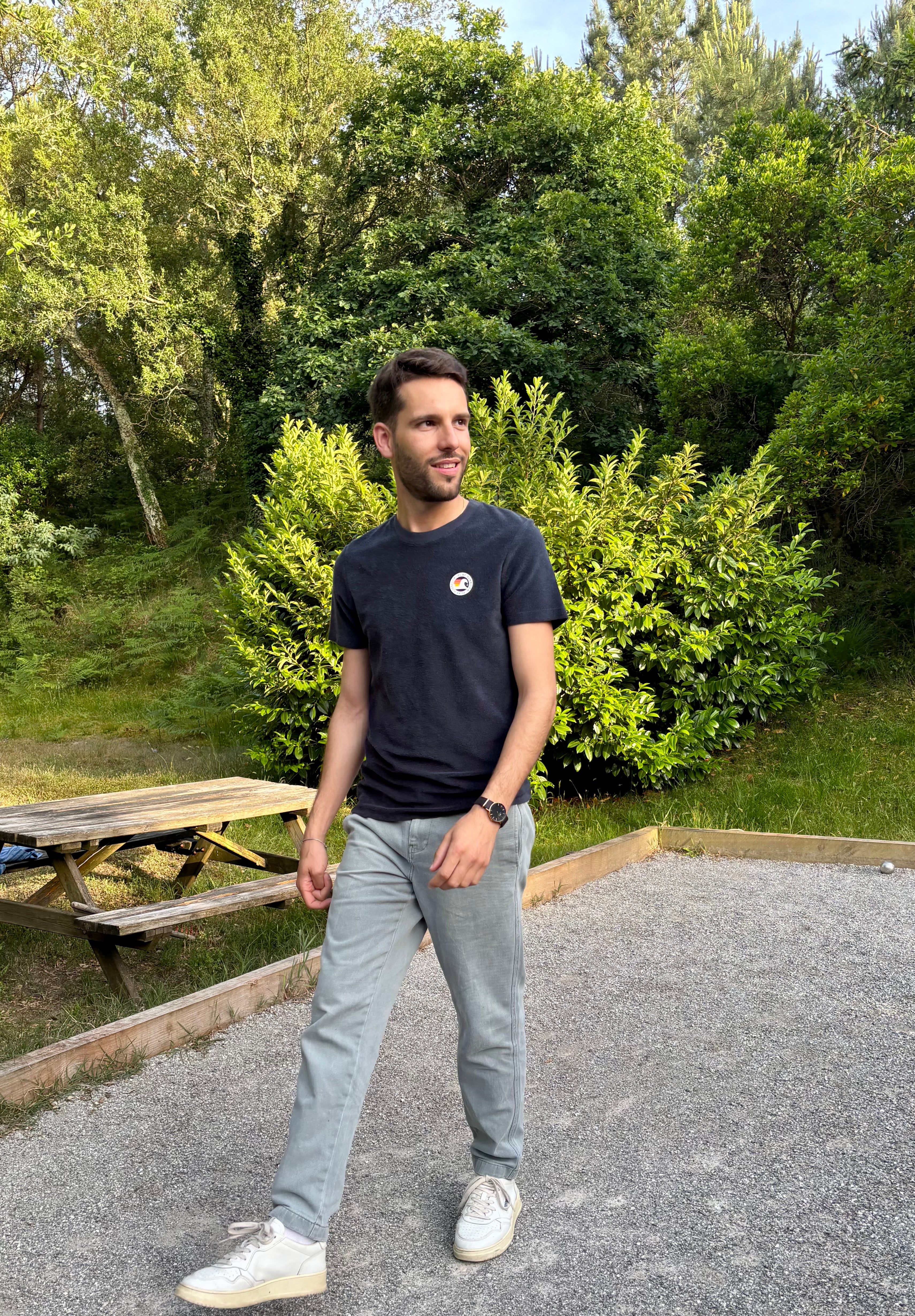 Tee shirt en éponge navy
