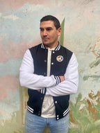 Veste Teddy College black and White