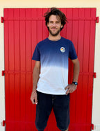 Tee shirt tie and dye bleu canon!