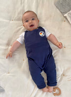 Salopette bébé  coton bio navy