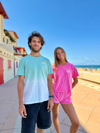 Tee shirt tie and dye vert eau canon!