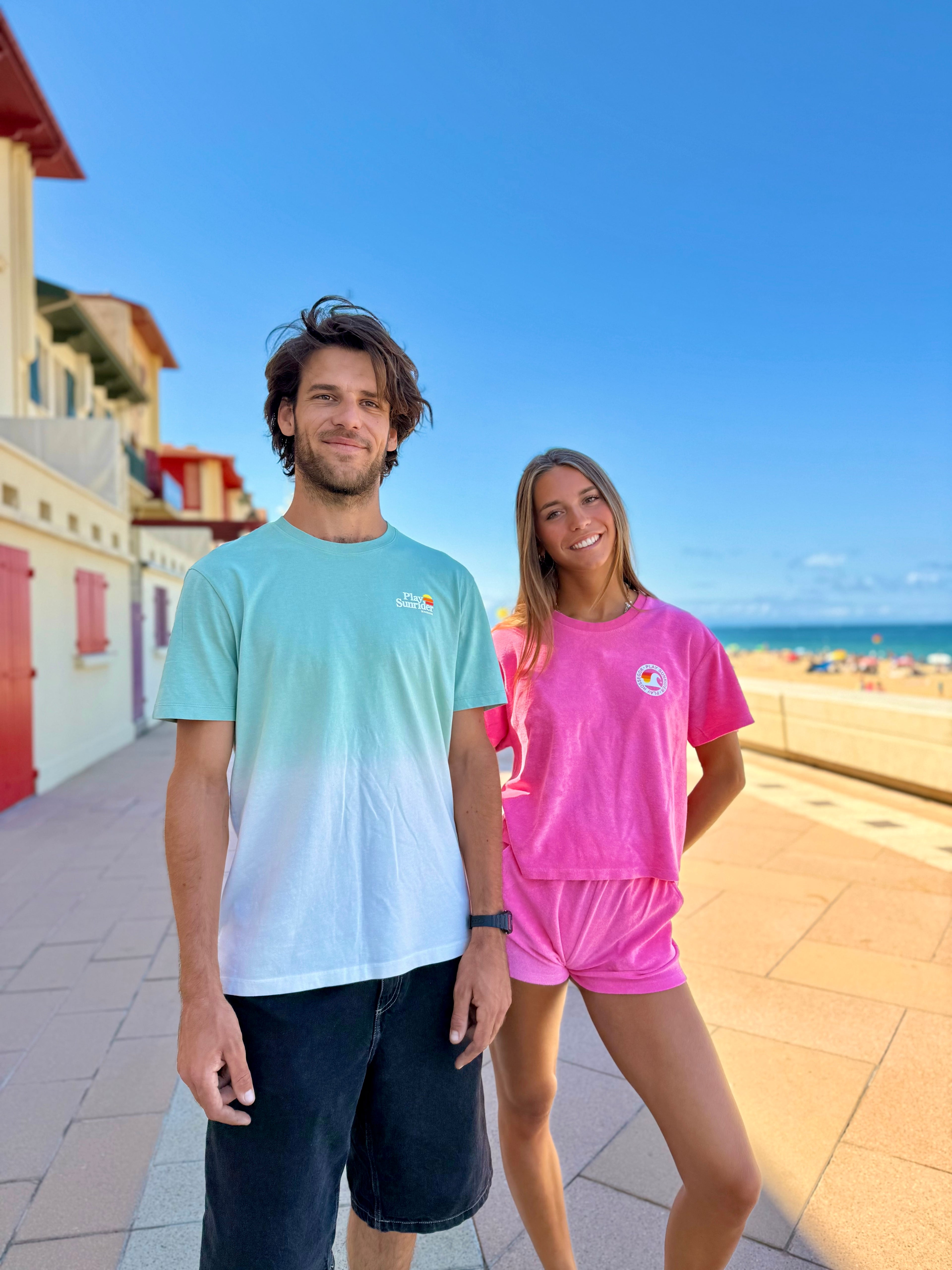 Tee shirt tie and dye vert eau canon!