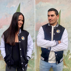 Veste Teddy College black and White
