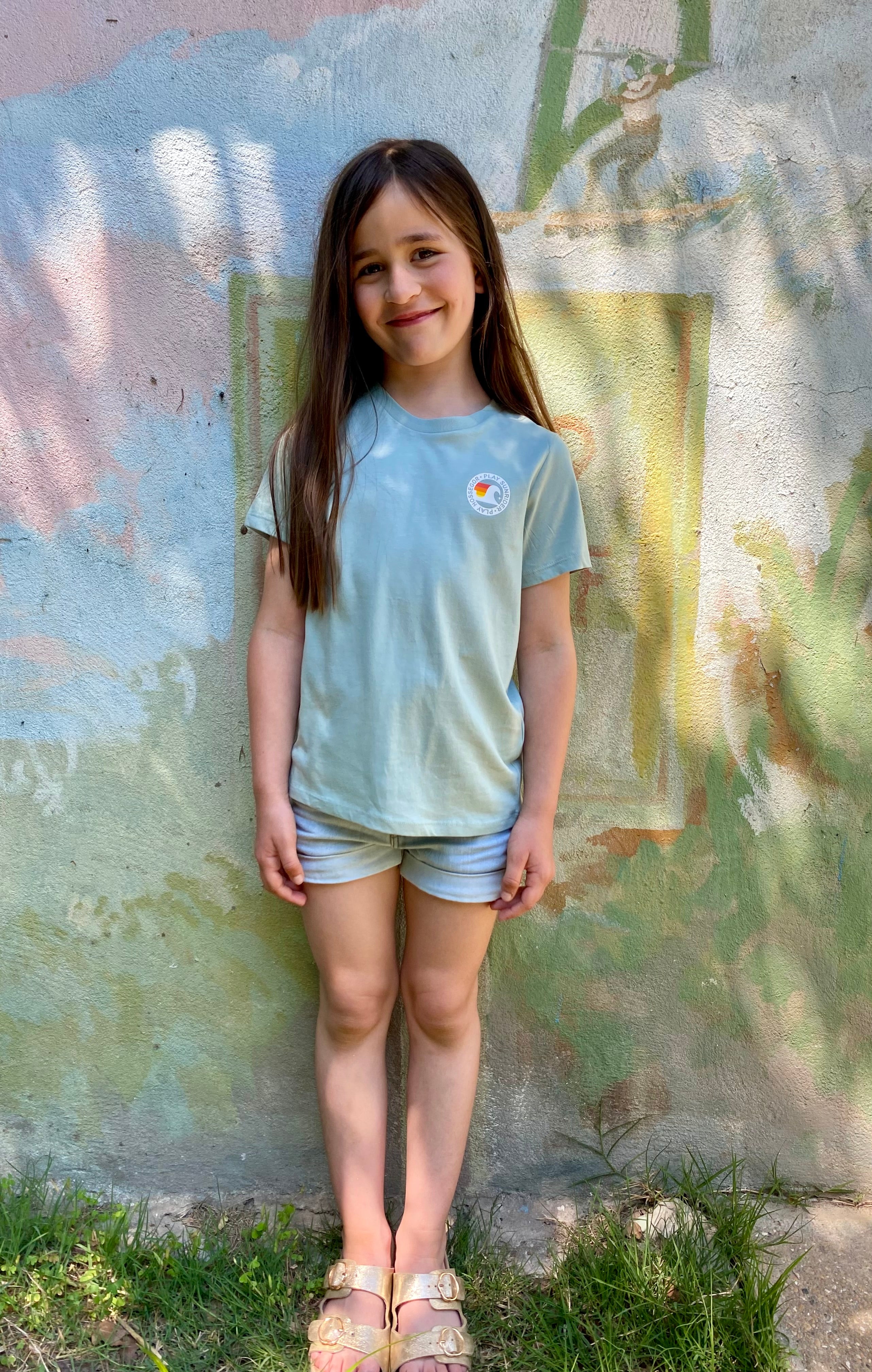 Tee shirt vert eau kids