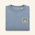 Sweat shirt épais bleu chiné BIO