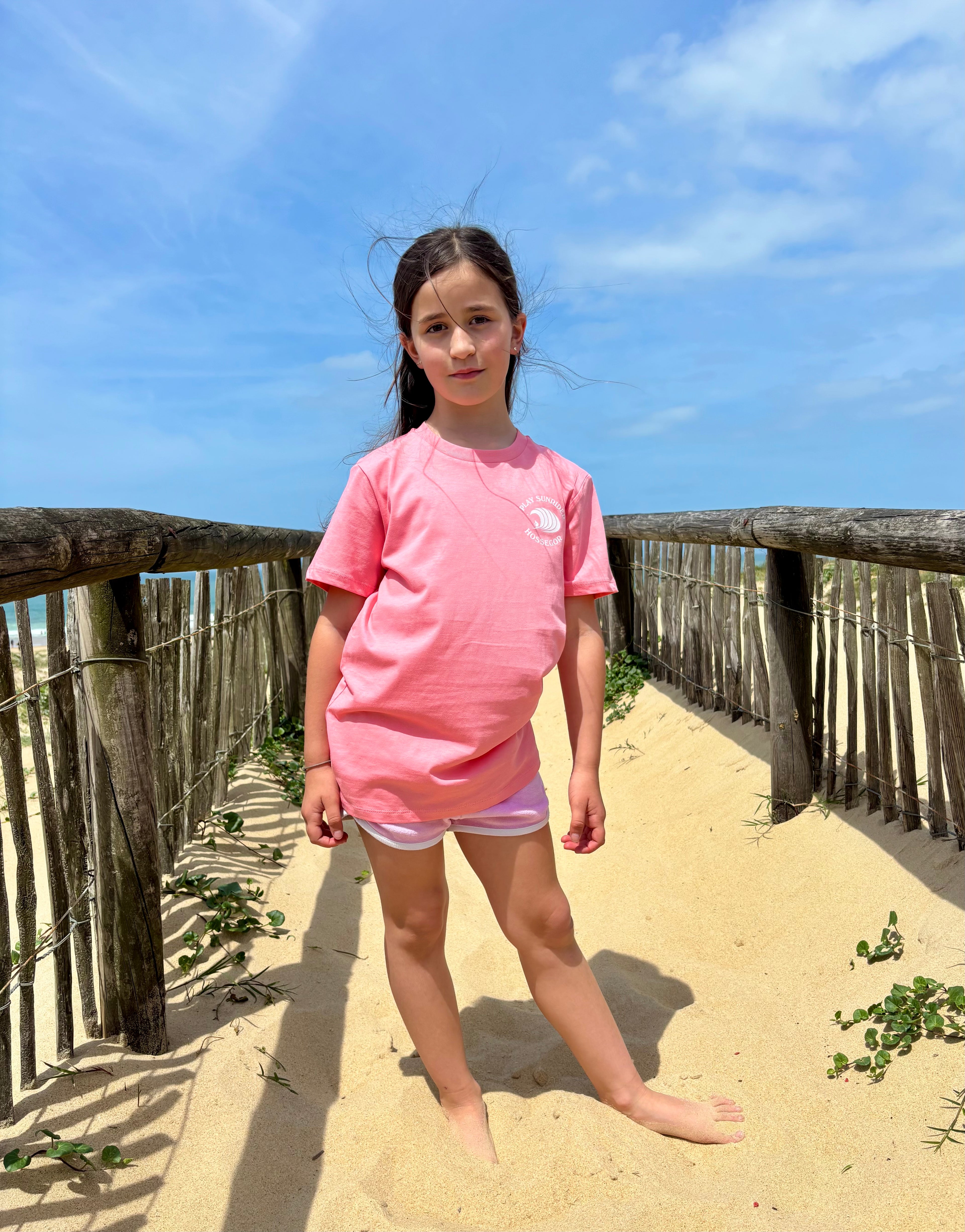 Tee shirt rose vague