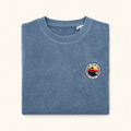 Tee shirt en éponge homme gris bleuté