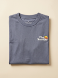 Tee shirt logo seventies gris/bleu