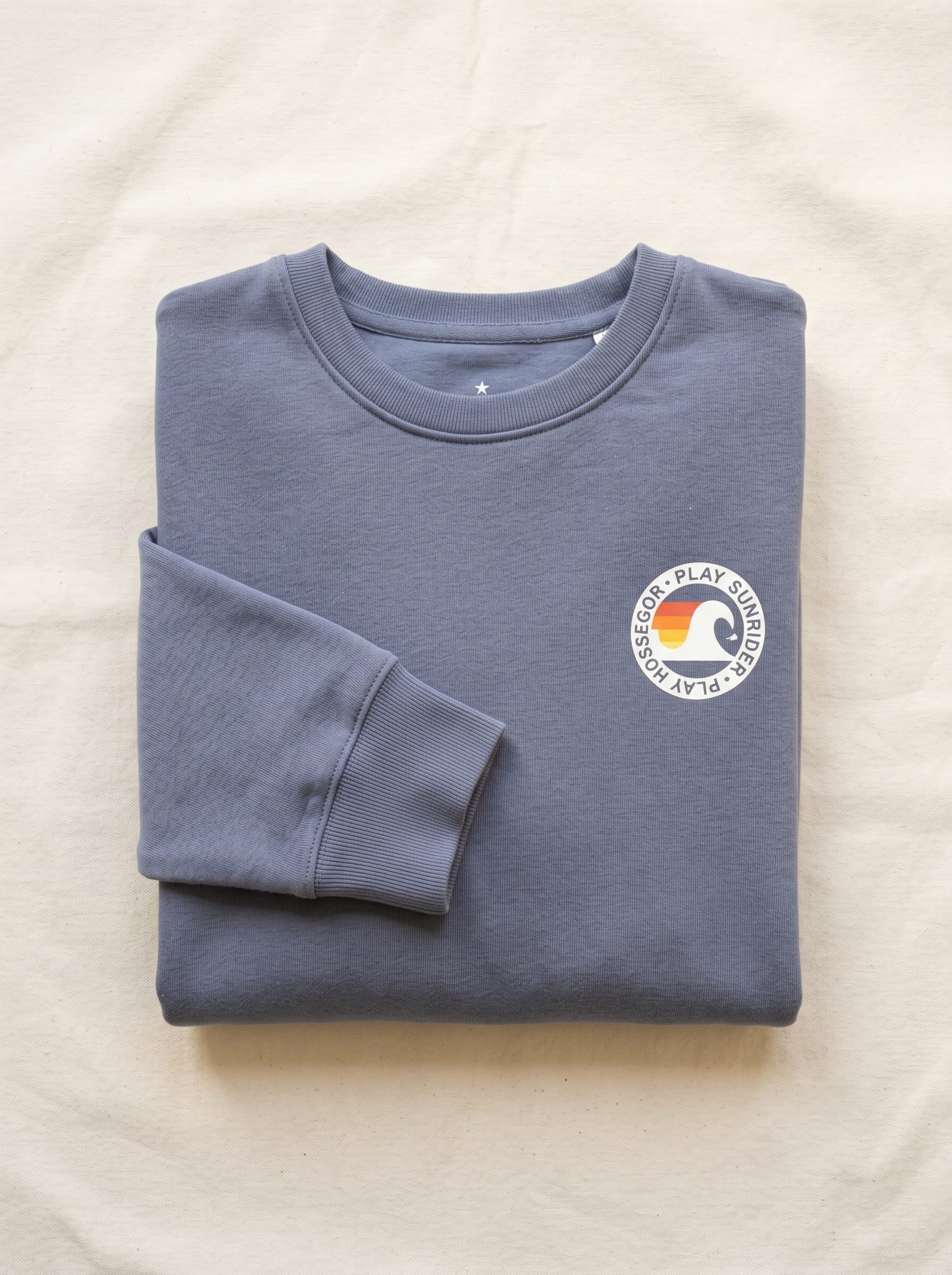 Sweat shirt gris bleuté patch nasa