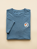 Tee shirt bleu chiné tout doux