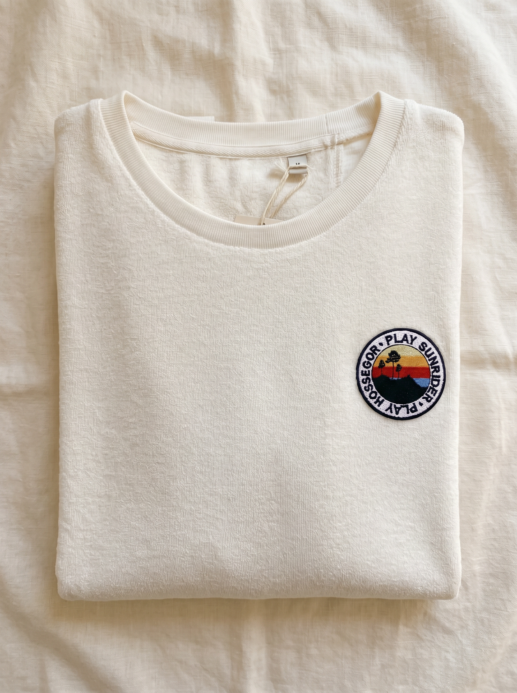 Sweat éponge blanc cassé