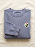 Sweat shirt femme gris bleuté