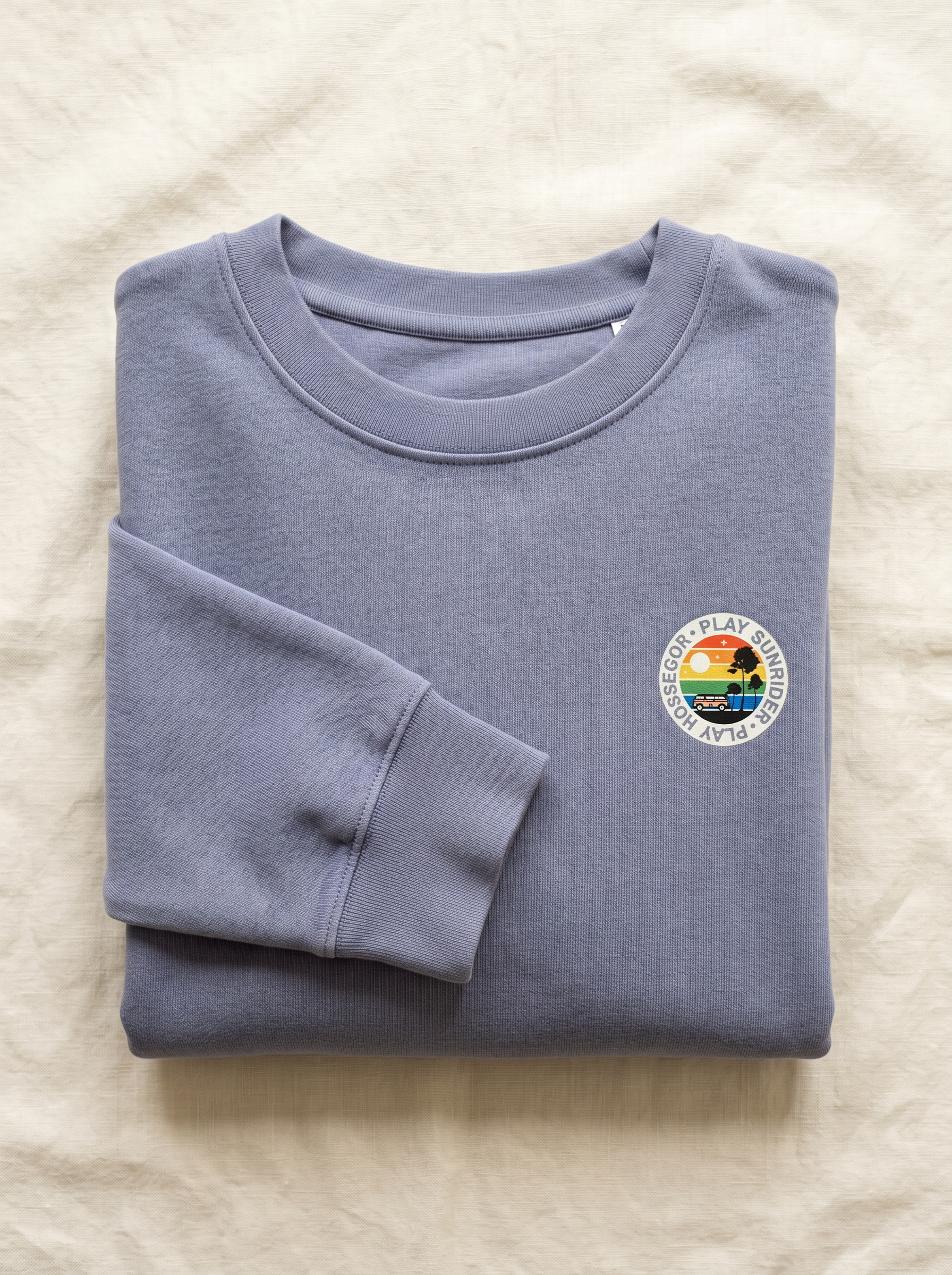 Sweat shirt femme gris bleuté