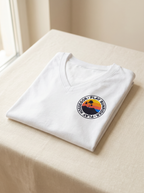 Tee col V blanc 100% coton bio