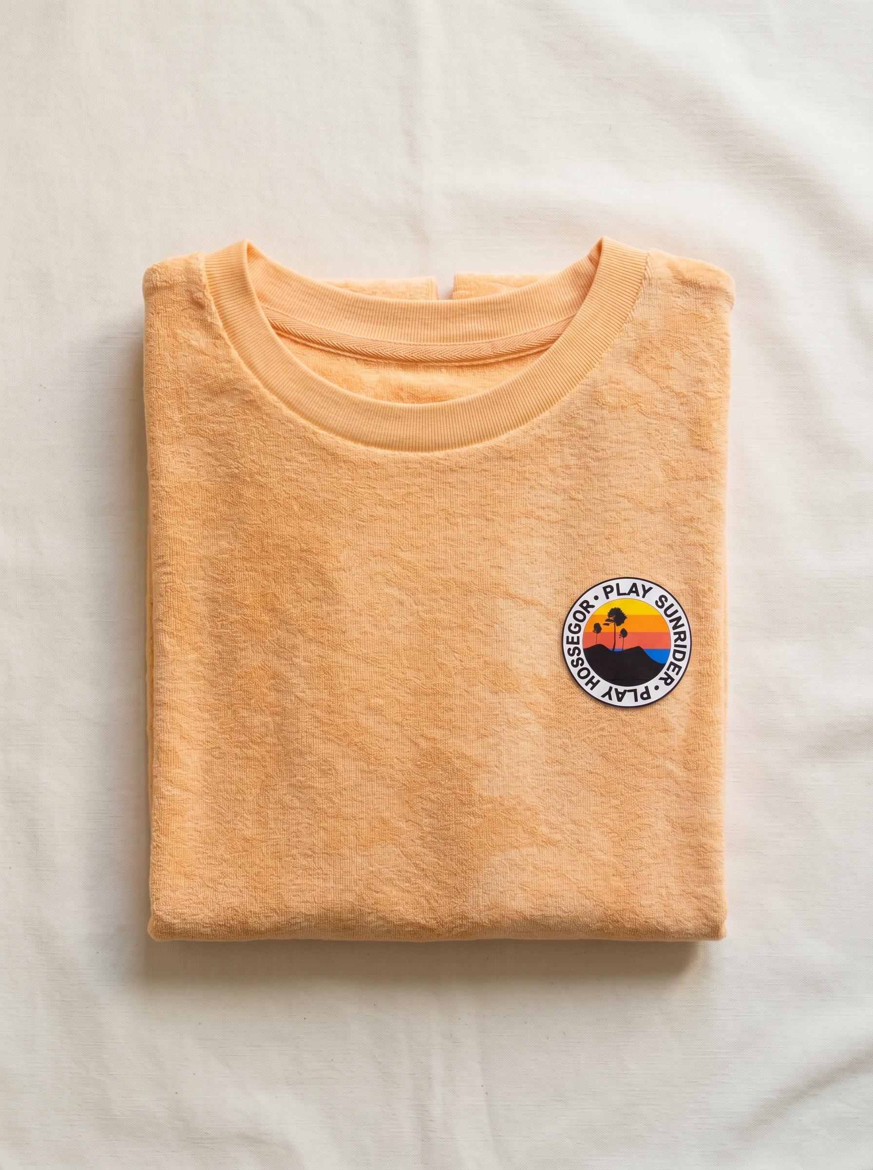 Tee shirt en éponge orange éclatant