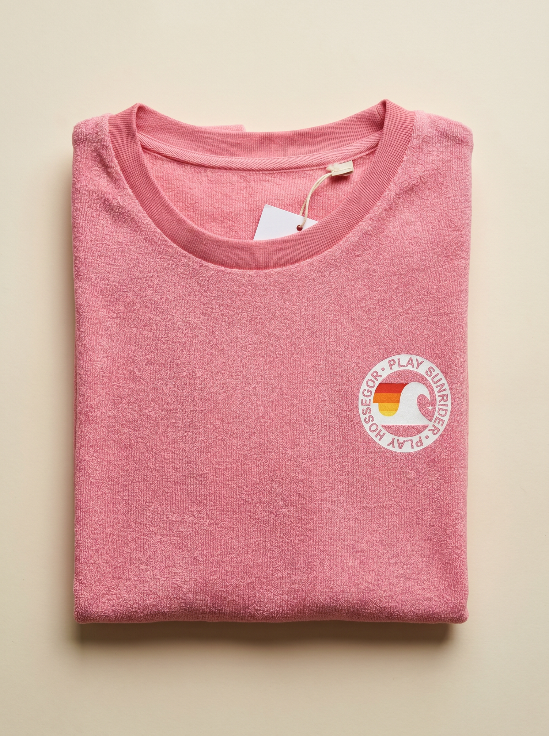 Tee shirt en éponge rose bonbon