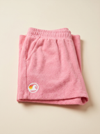 Short en éponge rose bonbon