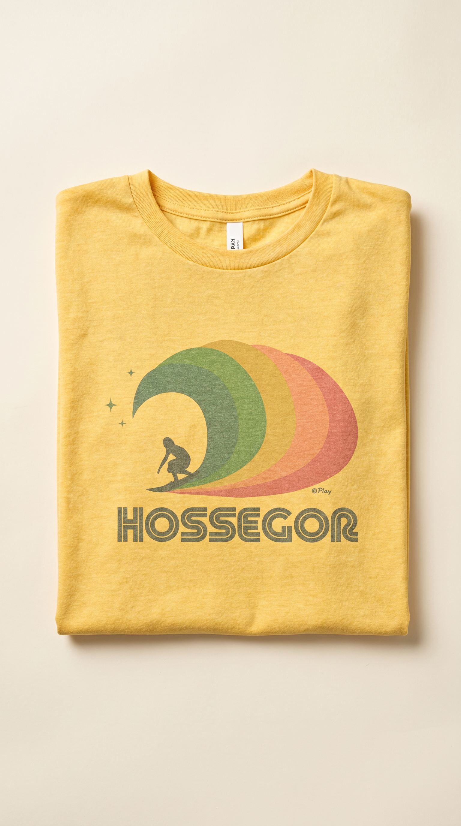 Tee shirt la vague gold
