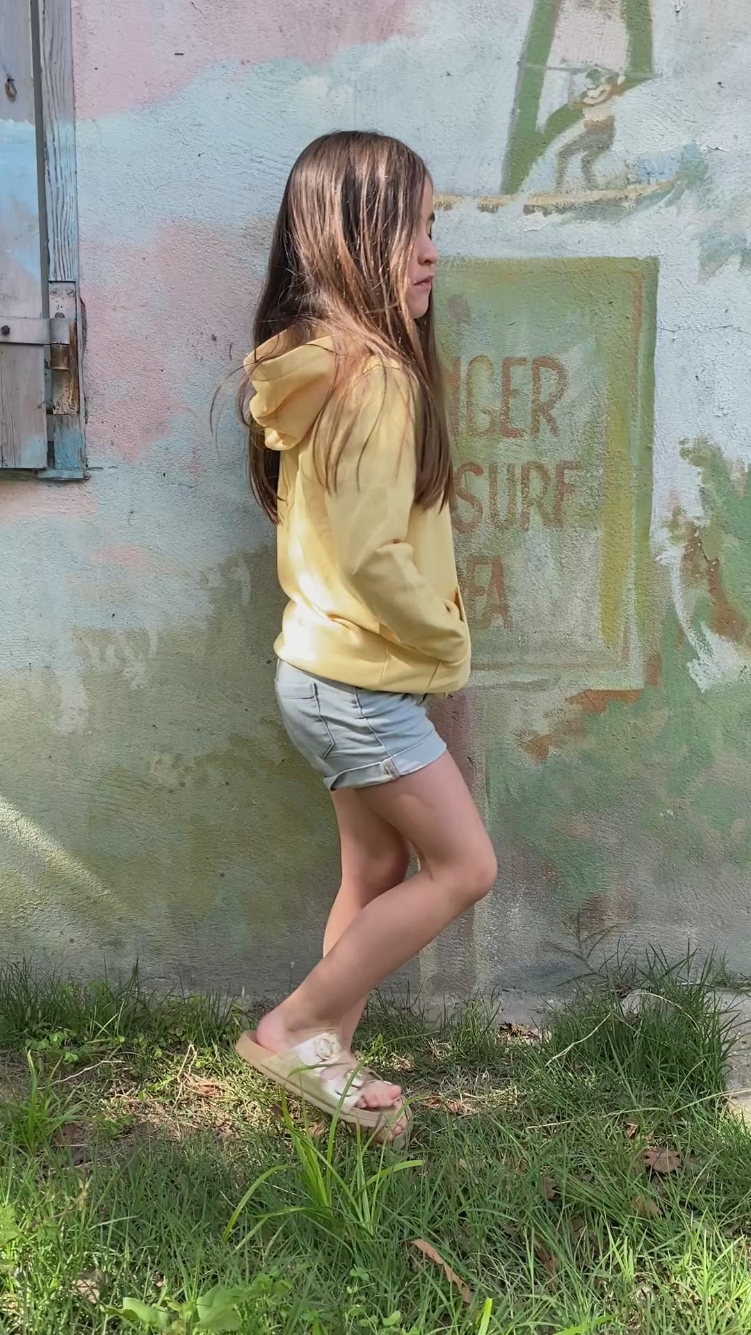 Hoodie à capuche enfants Viva Yellow canon