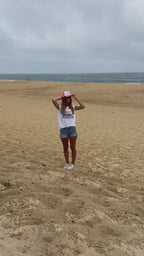 Tee shirt flowy sunset Hossegor blanc